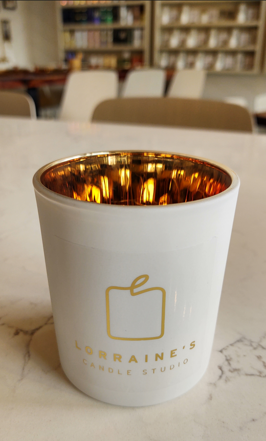A Custom Fragrance Blended Candle - Matte Tumbler with Warm Gold Interior