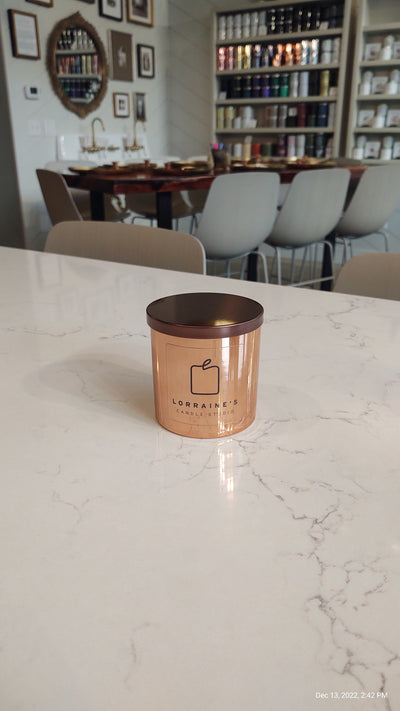 A Custom Fragrance Blended Candle - Colored Glass