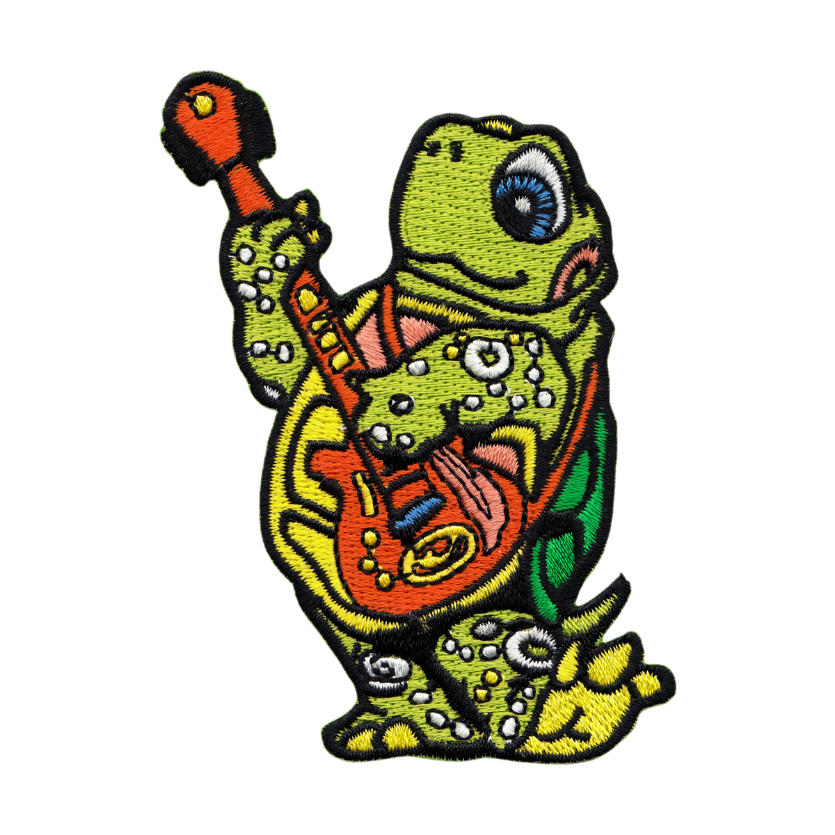 Patch - Turtle Playing Guitar Ocean 1960s Hippie LTD QTY
