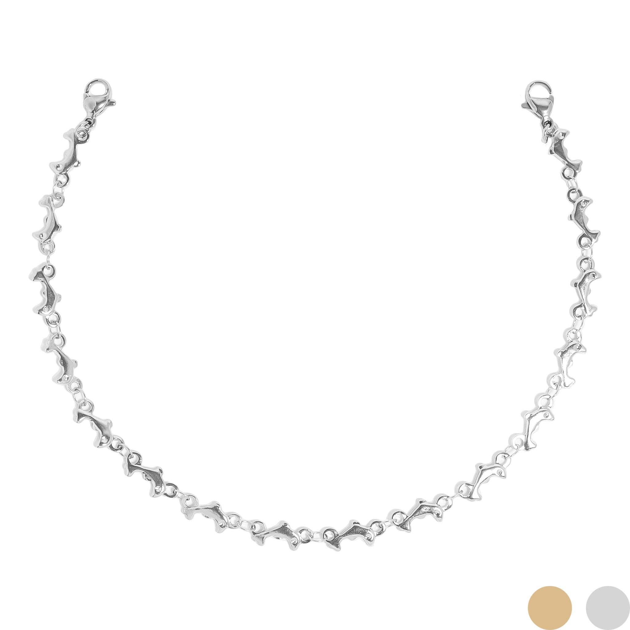 Trucker Hat Chain: 18K Gold PVD Stainless Steel Dolphin