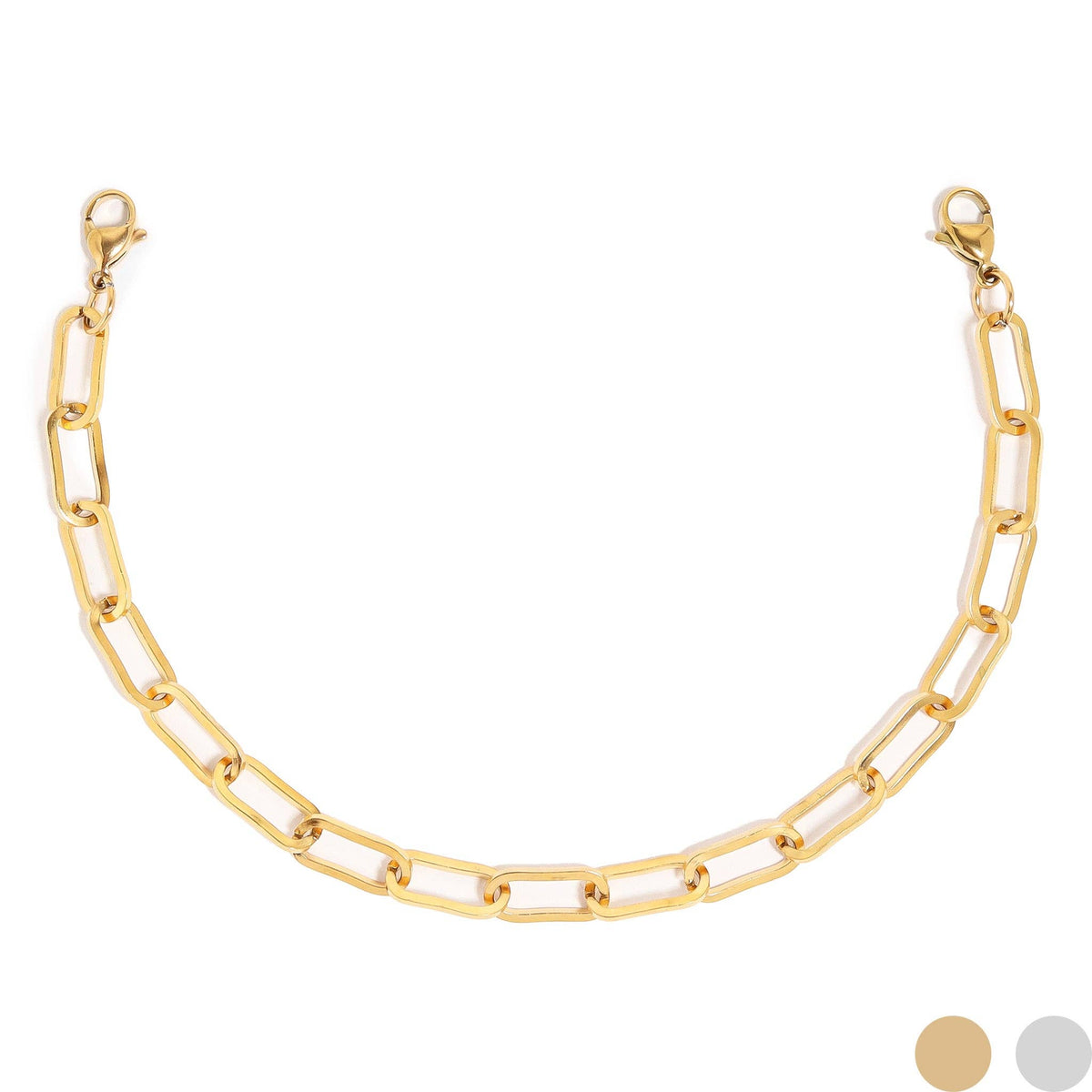 Trucker Hat Chain: 18K Gold PVD Stainless Steel Paperclip
