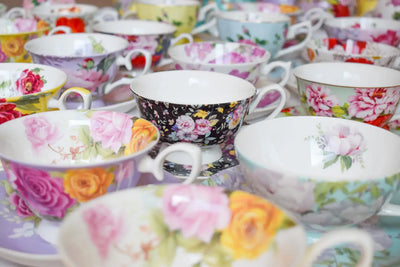 Mismatched teacups for Tea party, Catering, Celebrations