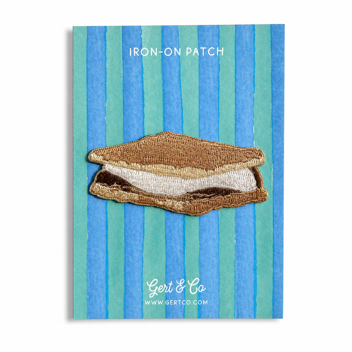 S'mores Iron-On Patch | Summer Campfire Embroidered Patch