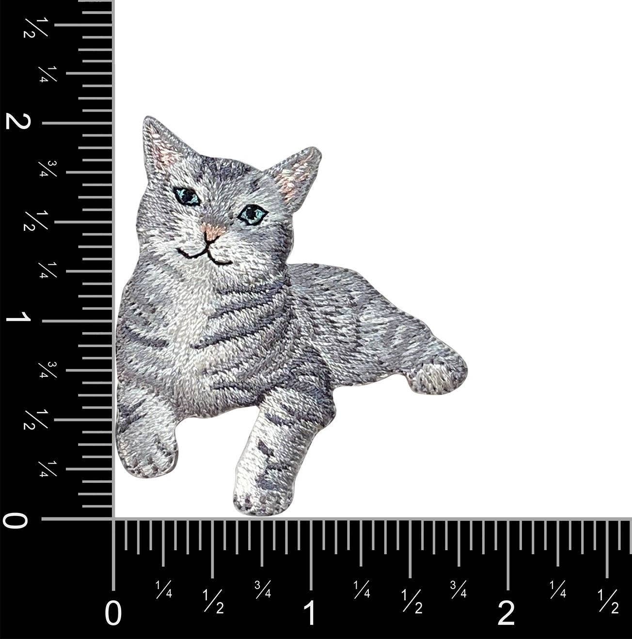 Gray Tabby Cat, Kitten, Pets, Animals, Iron on Patch