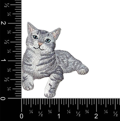 Gray Tabby Cat, Kitten, Pets, Animals, Iron on Patch