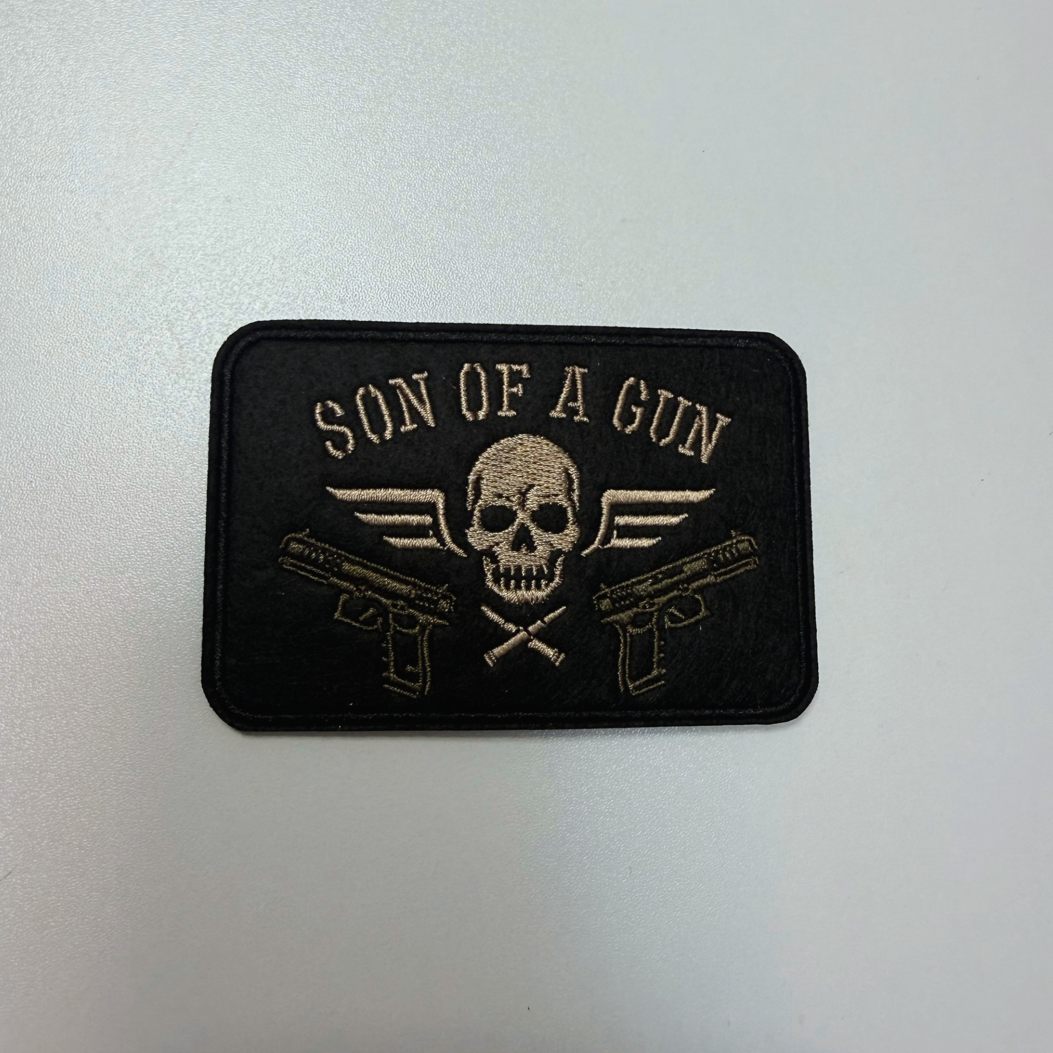 3.5" Sun of a Gun  -  Embroidered Hat Patch