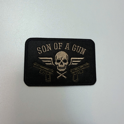 3.5" Sun of a Gun  -  Embroidered Hat Patch