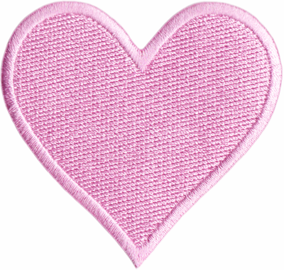 Patch - 2.88" Heart - Solid Colored - 11 Color Options