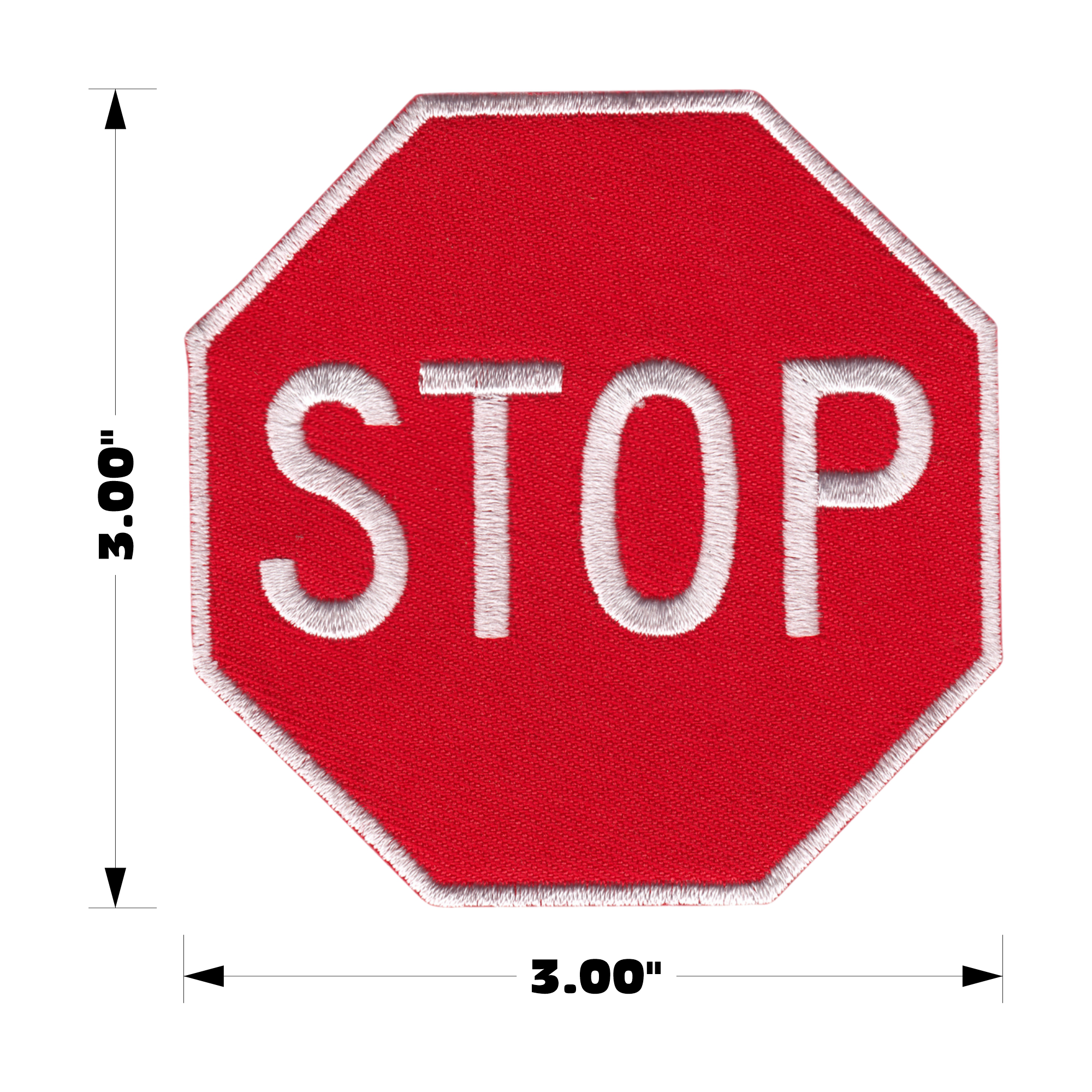 Patch - Stop Sign - Novelty Traffic Street Sign Travel 3"