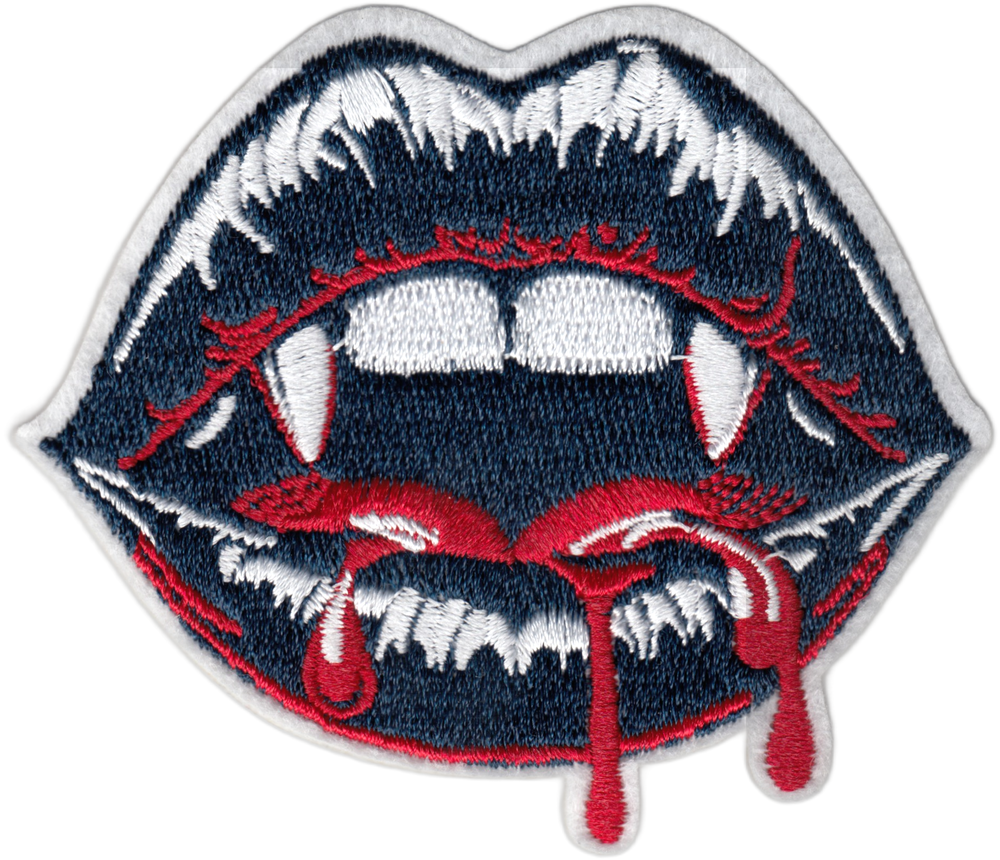 Patch - Vampire Bloody Lips Mouth - Halloween Goth Horror