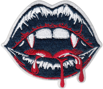 Patch - Vampire Bloody Lips Mouth - Halloween Goth Horror