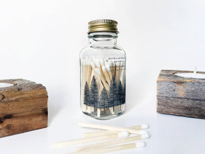 Variety Pack of Noble Fir Trees 2" White Match Jars