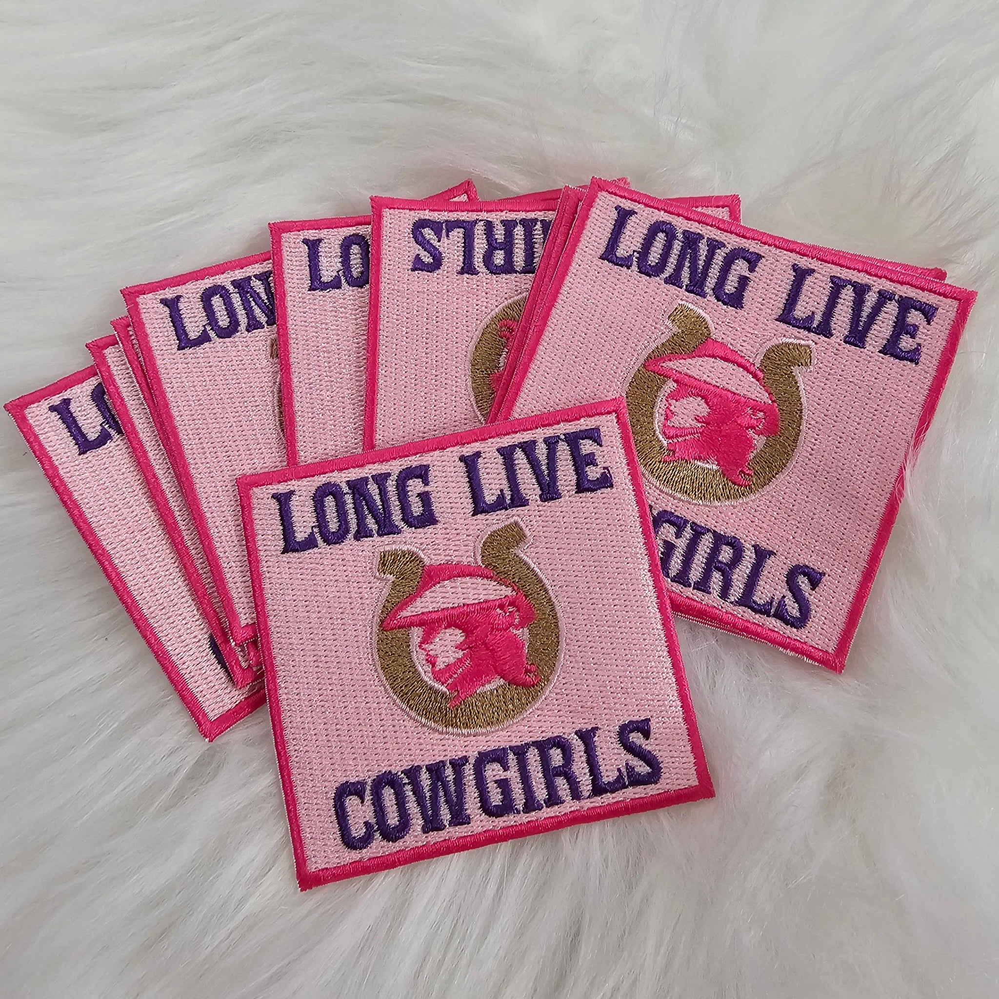 'Long Live Cowgirls' Embroidery Iron On Patch
