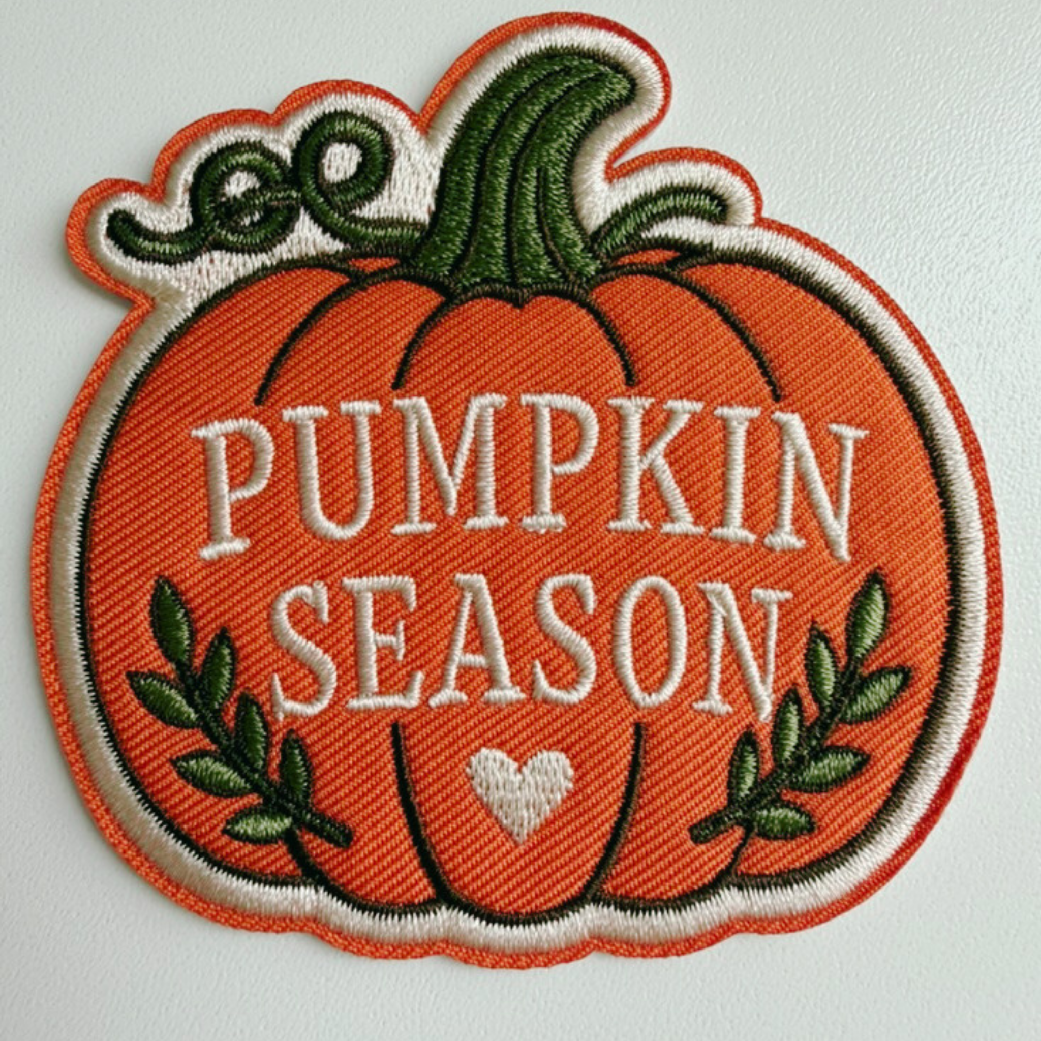 3" Pumpkin Season -  Embroidered Hat Patch