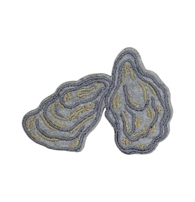 Oyster Pair, Clams, Seafood, Flower, Iron on Patch