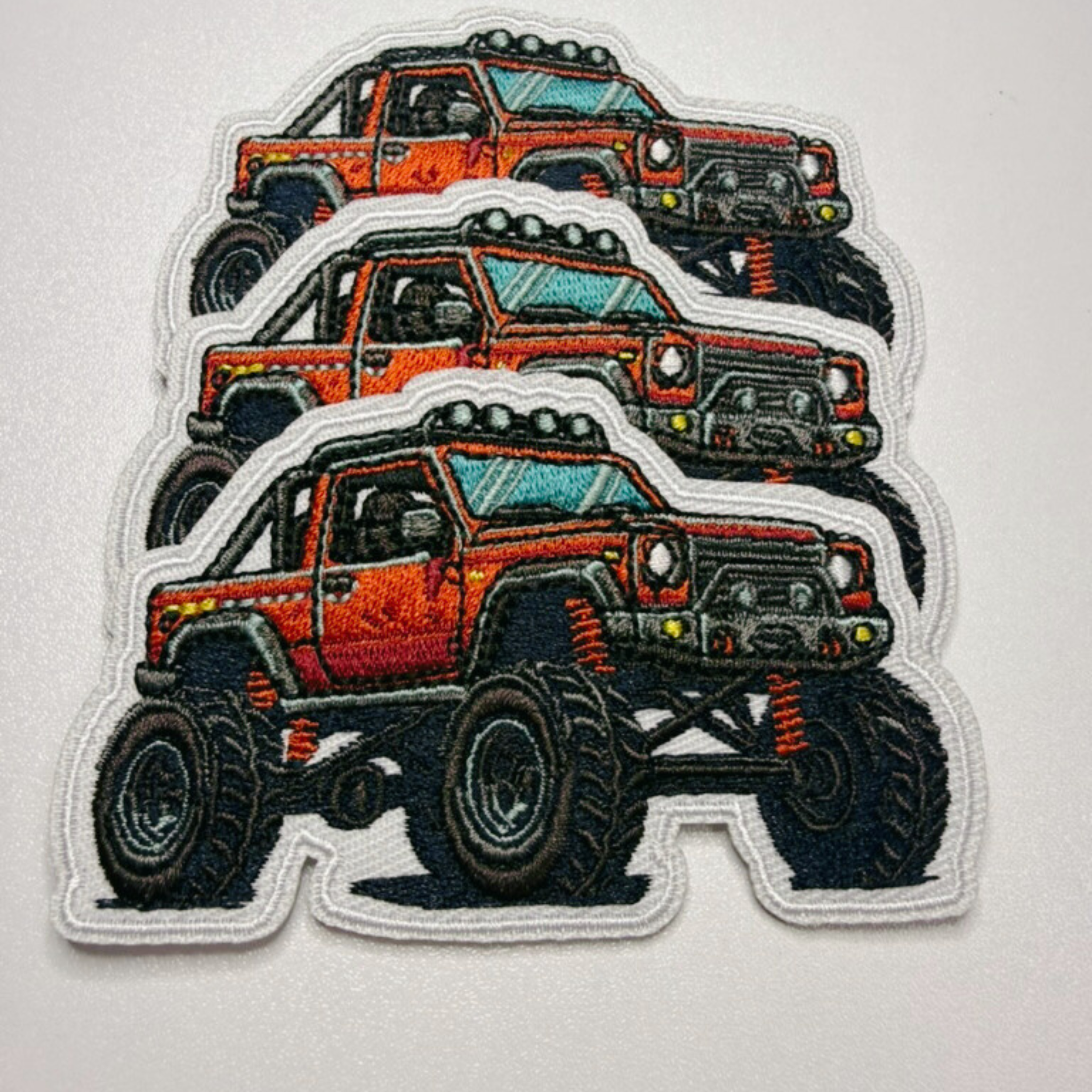 3.5" Large Monster Truck -  Embroidered Patch