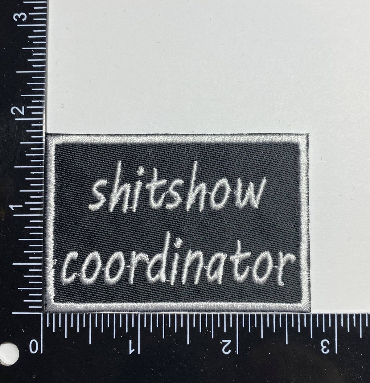 Shitshow Coordinator, Embroidered, Iron on Patch, Hat Bar