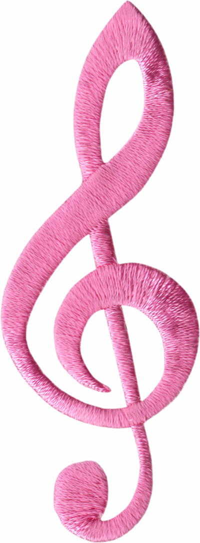 Patch - Music Notes - Treble Clef - 7 Color Options - 2.88"