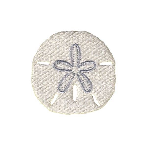 Sand Dollar. Coastal, Beach, Embroidered, Iron on Patch