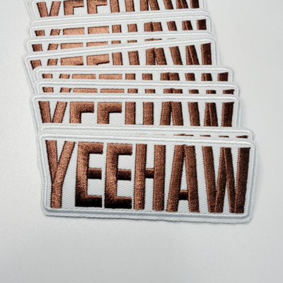 4" YEEHAW -  Embroidered Hat Patch