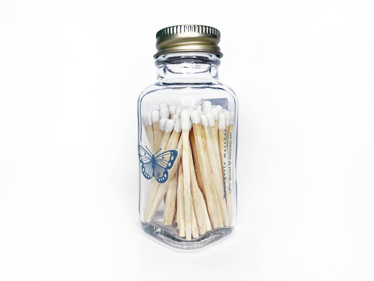 Butterfly Jar of Matches | Meadow Pollinator Match Cloche