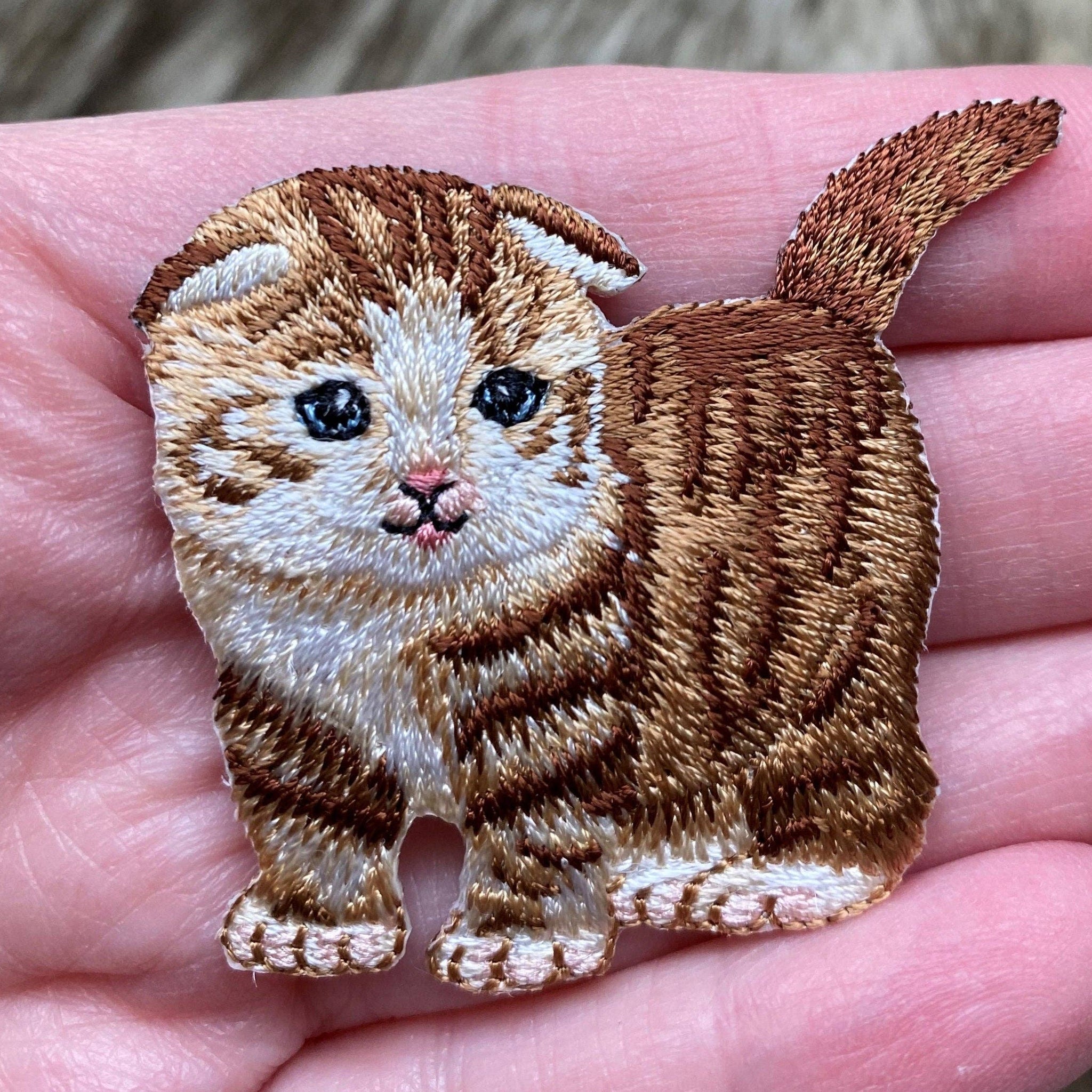 Scottish Fold Cat, Kitten, Pets, Embroidered, Iron on Patch