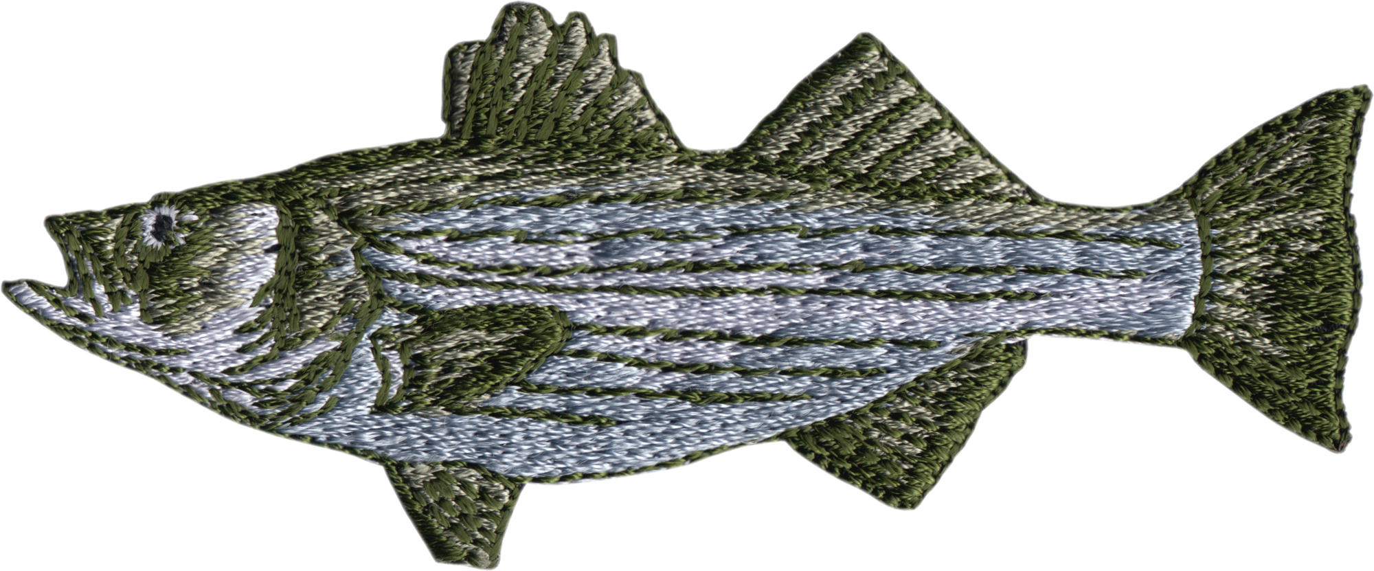 Patch - Fish - Green & Gray Striped Bass - Fishing
