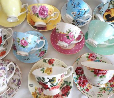 Mismatched teacups for Tea party, Catering, Celebrations