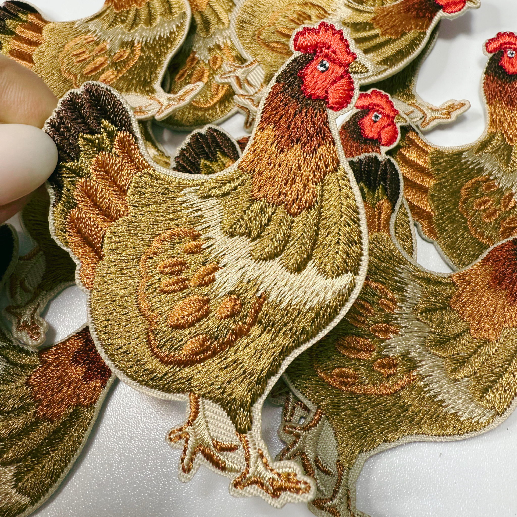 3" Chicken -  Embroidered Hat Patch