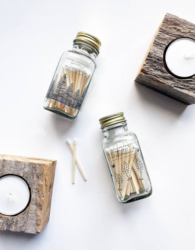 Lucky Horseshoe 2" White Match Jar | Western Match Holder