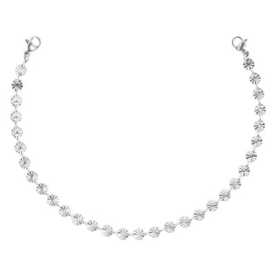 Trucker Hat Chain: 18K Gold Stainless Steel Crimped Circle
