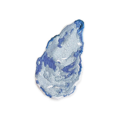 Oyster Shell Iron-On Patch | Coastal Embroidered Patch