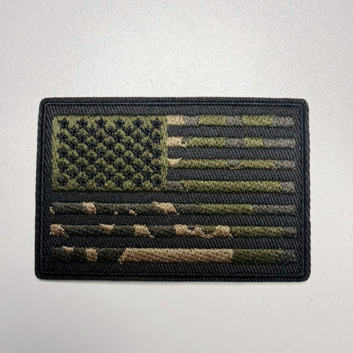 3" CAMO USA FLAG -  Embroidered Hat Patch