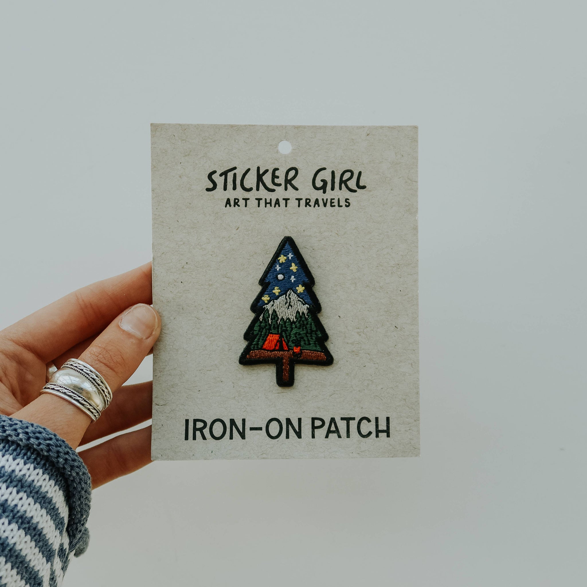 Night Tree Embroidered Iron On Patch