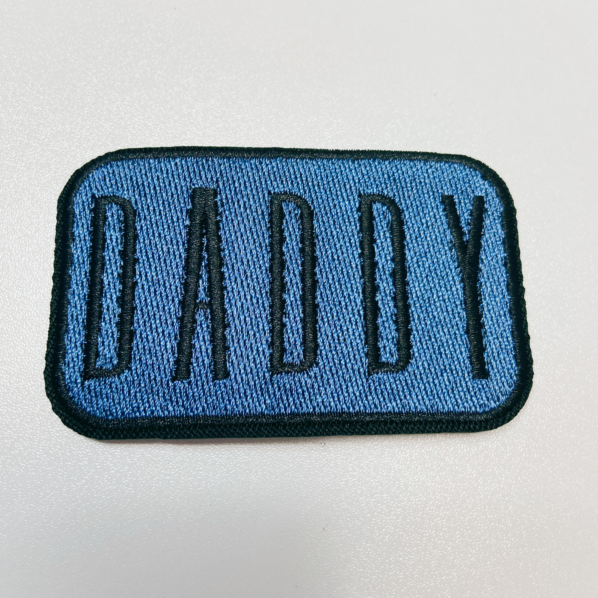 3" DADDY in Blue & BLACK-  Embroidered Hat Patch (NEW)