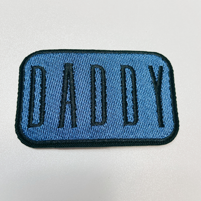 3" DADDY in Blue & BLACK-  Embroidered Hat Patch (NEW)