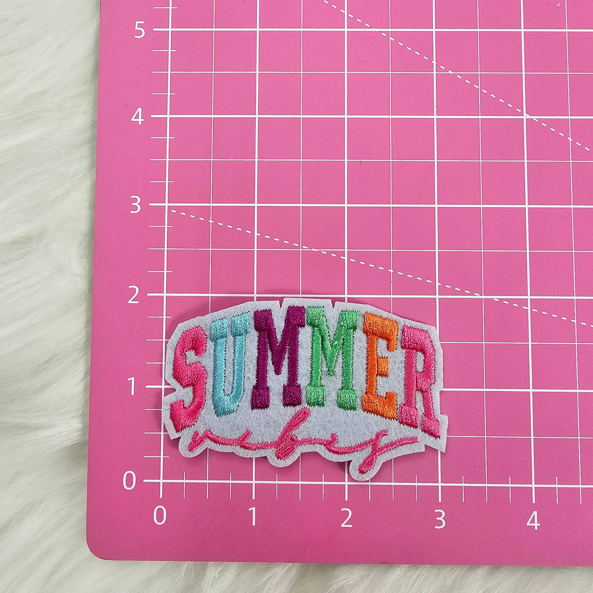 Summer Vibes Embroidery Iron On Patch