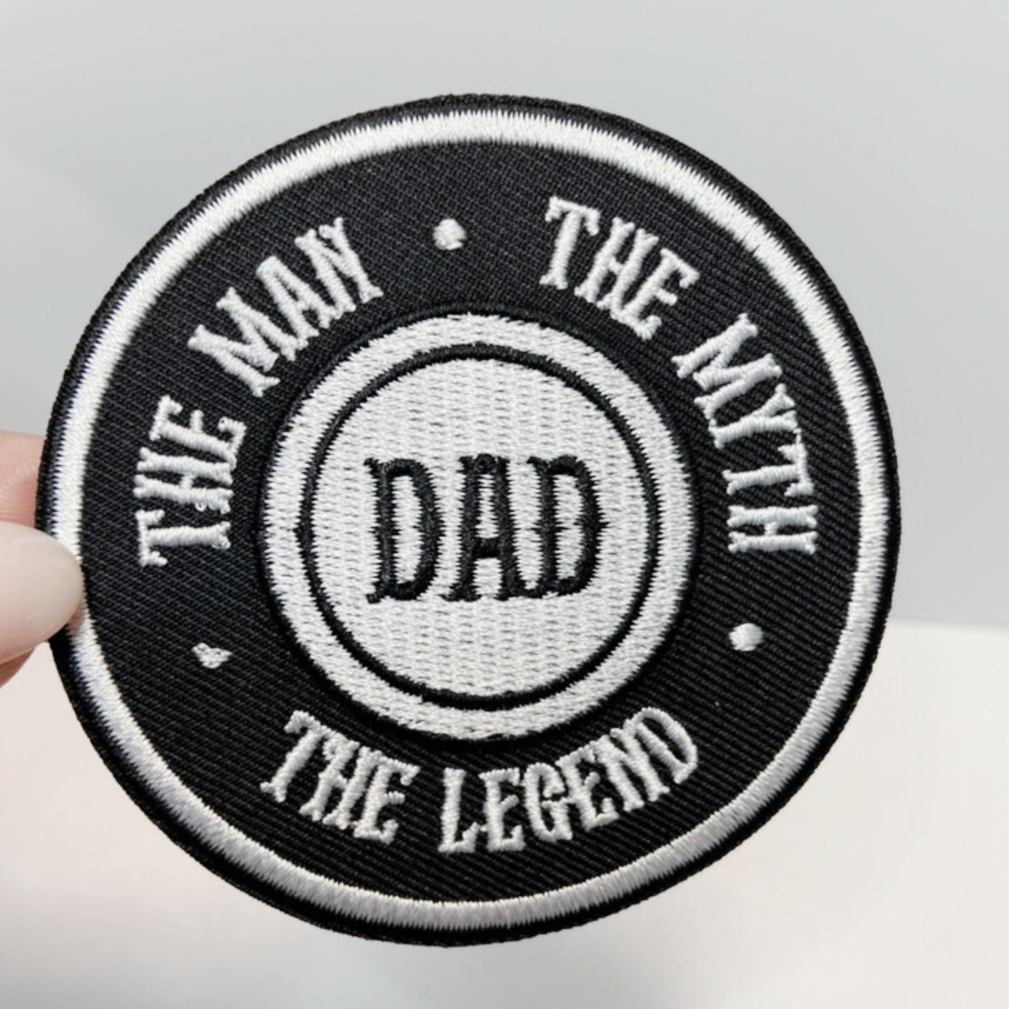 3" The Man The Myth The Legend - DAD -   Embroidered Hat Patch
