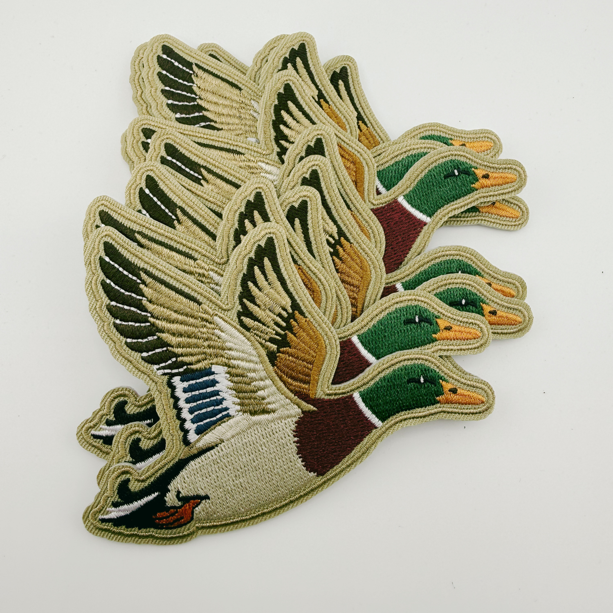4" Flying Duck -  Embroidered Hat Patch