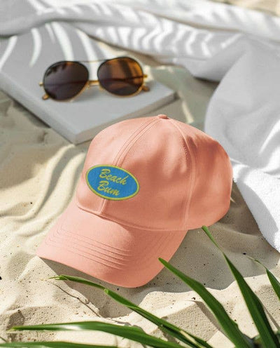 Beach Bum in Oval Embroidered Iron on Patch
