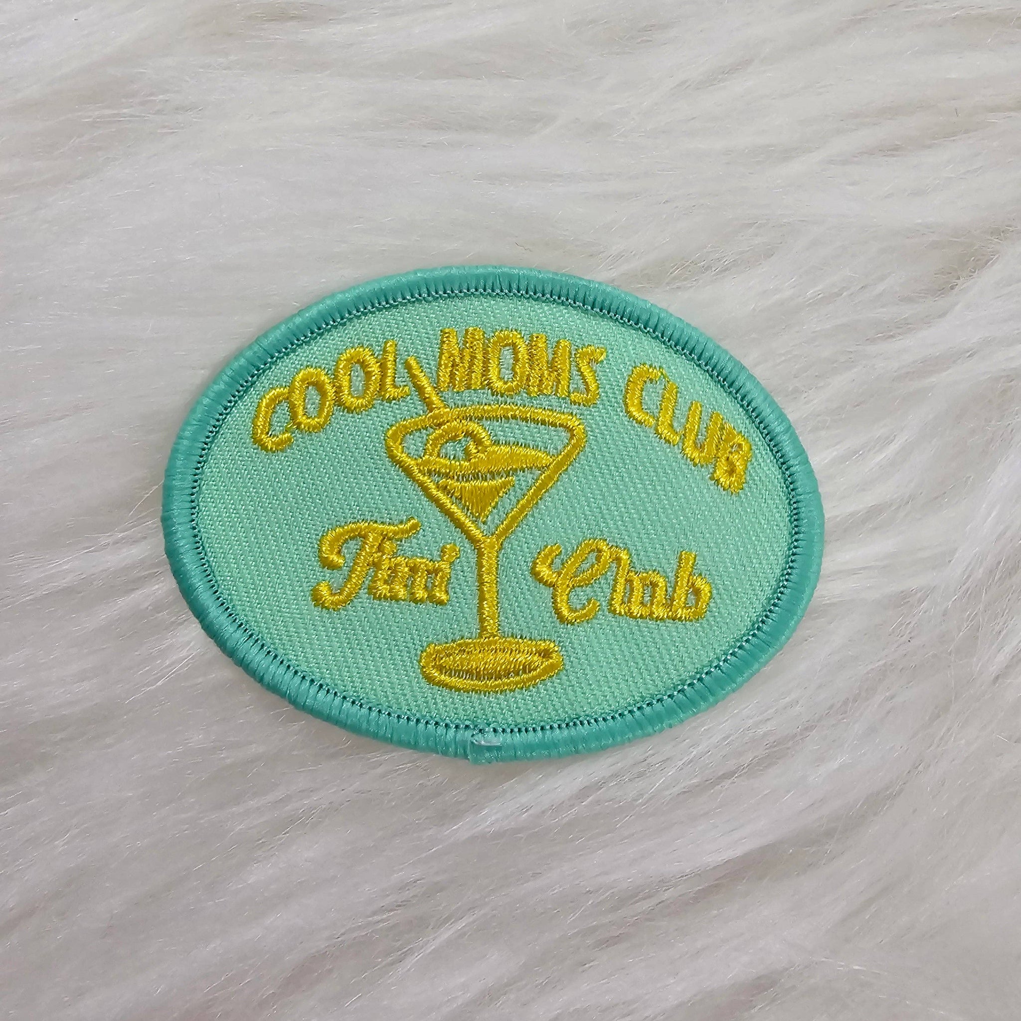 'Cool Moms Tini Club' Embroidery Iron On Patch