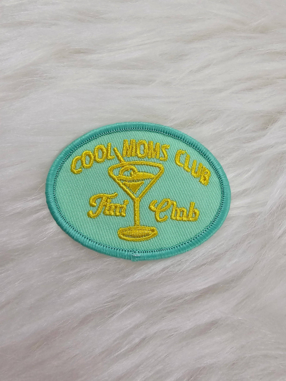 'Cool Moms Tini Club' Embroidery Iron On Patch