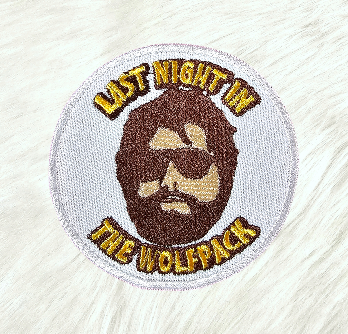 Last Night In The Wolfpack Hangover Embroidery Iron On Patch