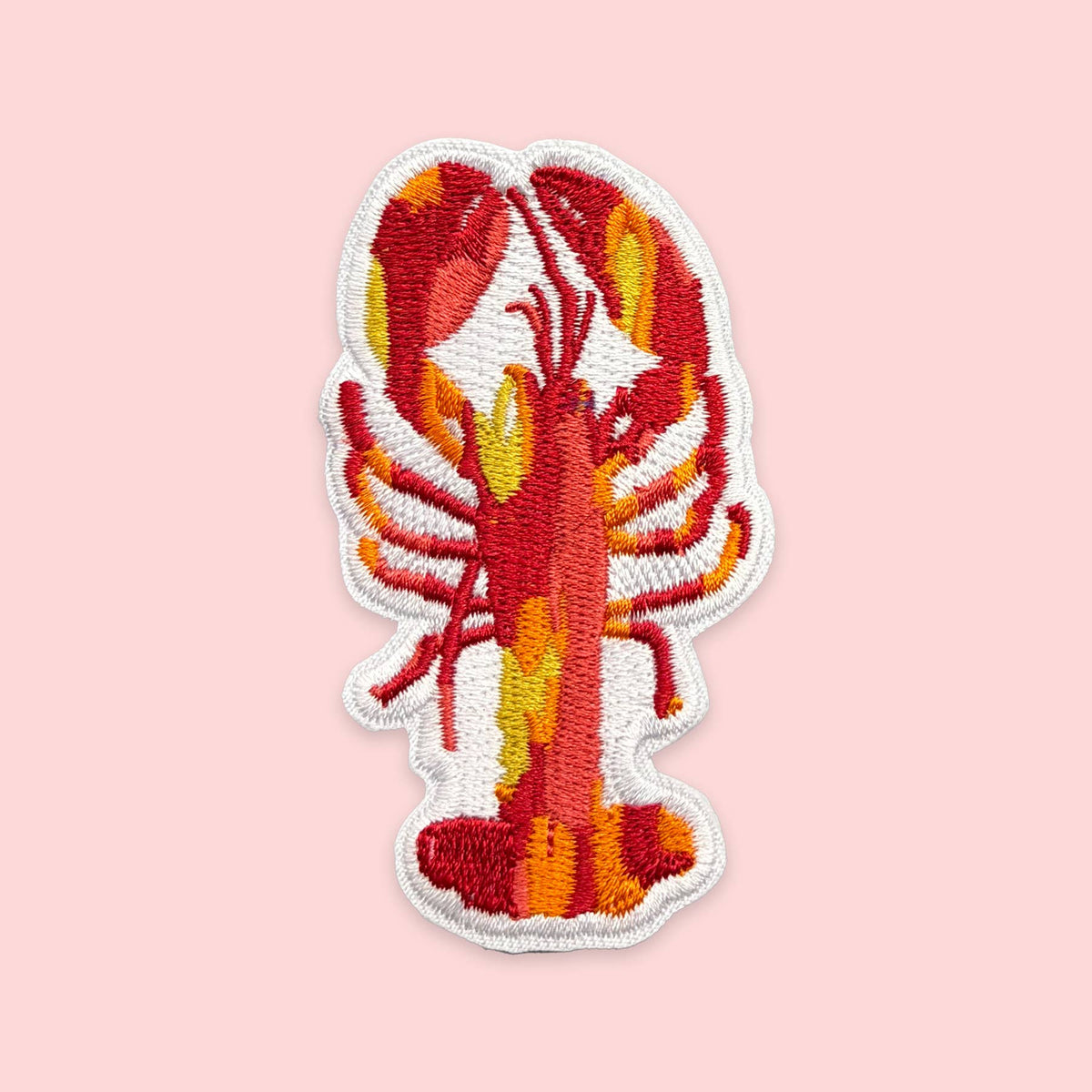 Lobster Iron-On Patch | Coastal Embroidered Patch