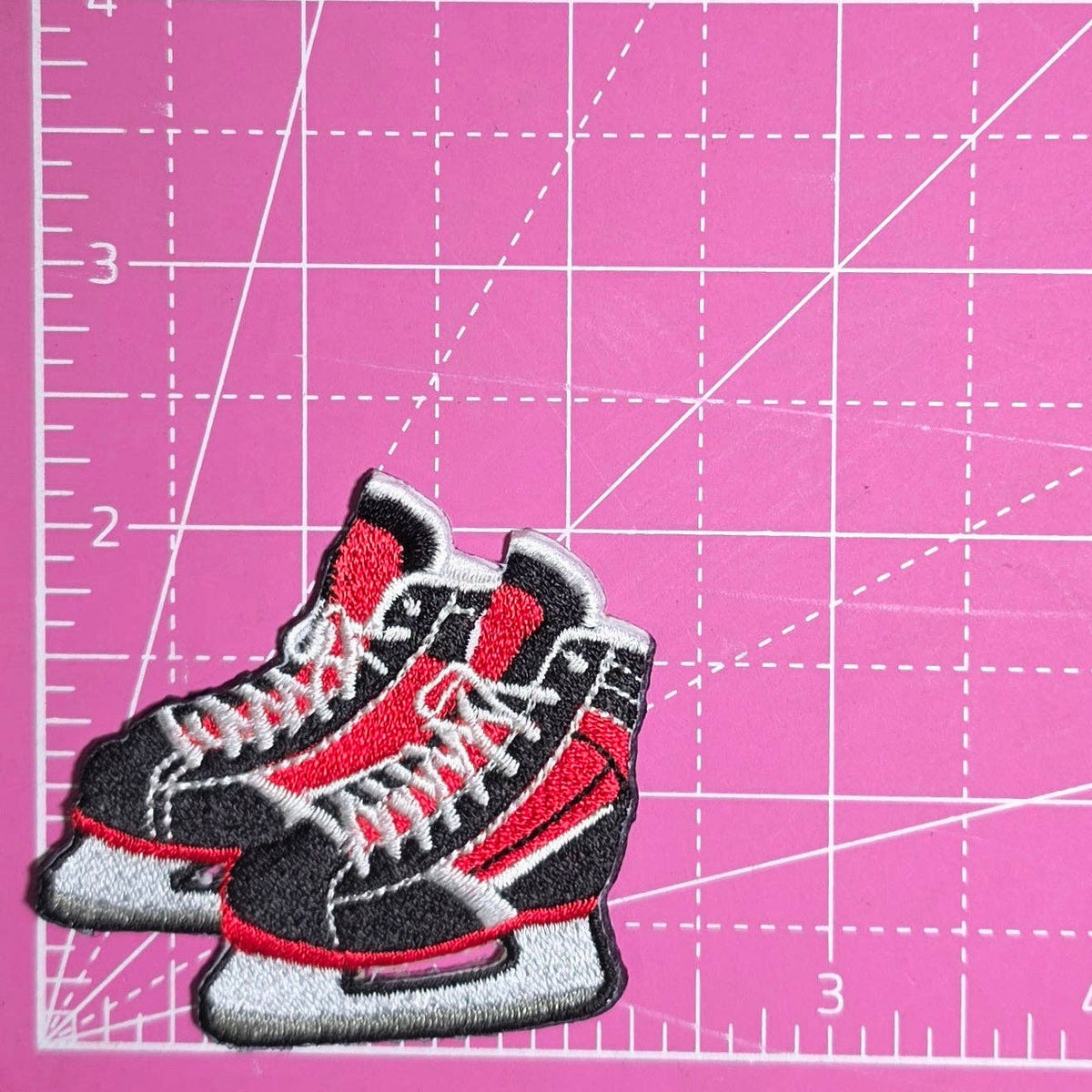 Ice Skates Hockey Embroidery Iron On Patch