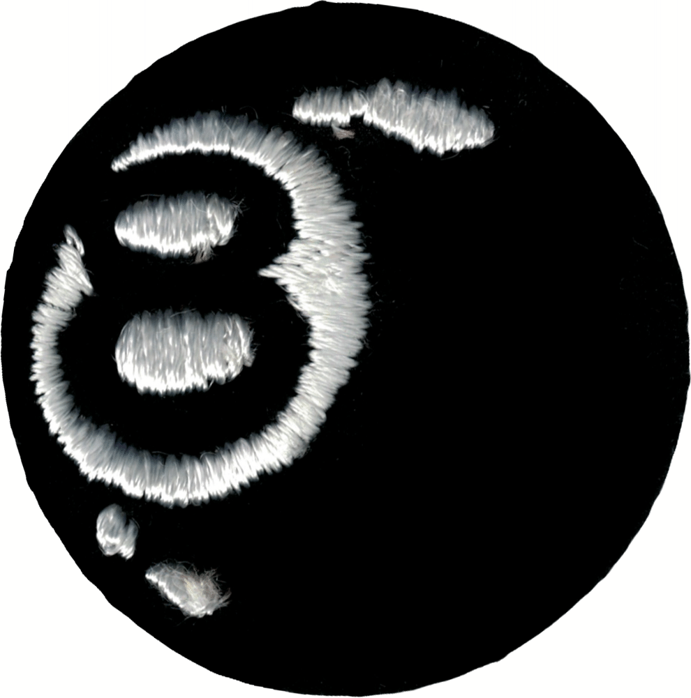 Patch - Eight-Ball - Embroidered Iron-on