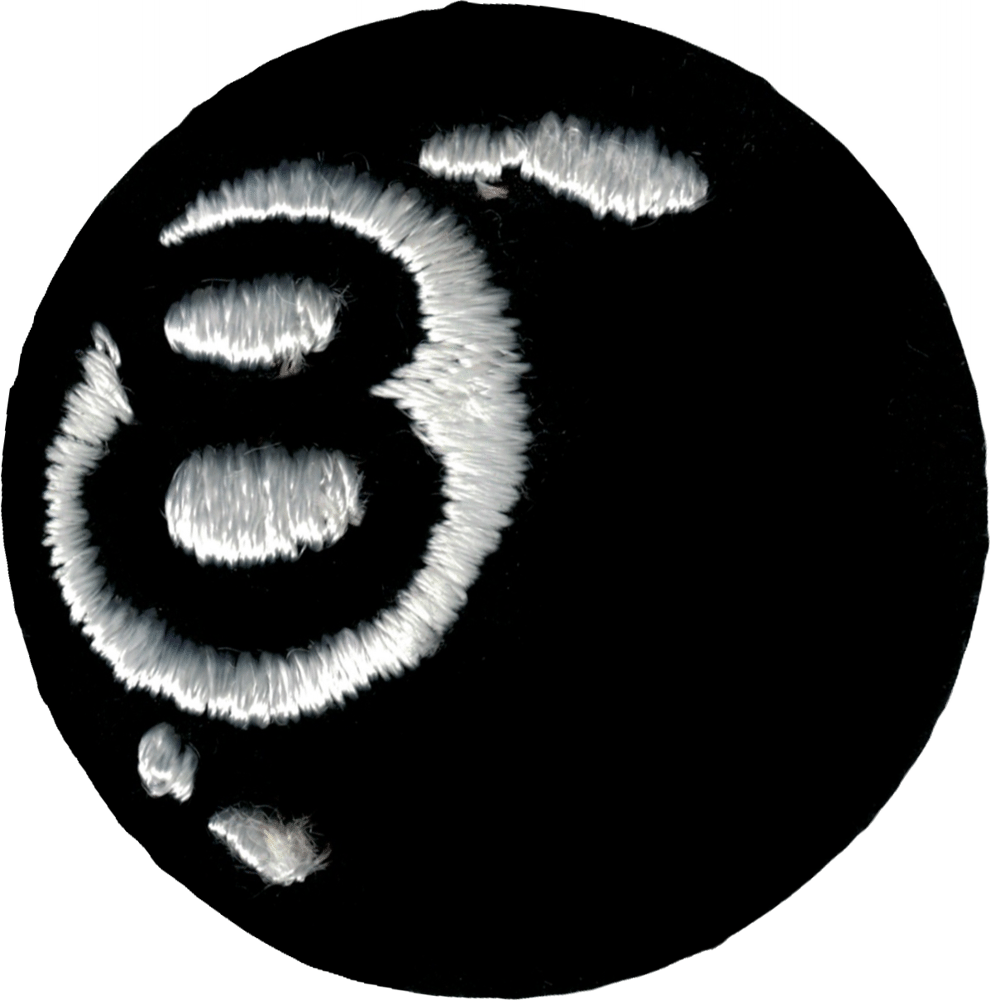 Patch - Eight-Ball - Embroidered Iron-on