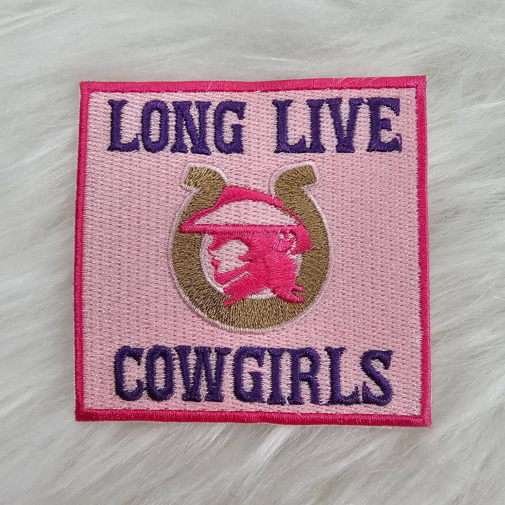 'Long Live Cowgirls' Embroidery Iron On Patch