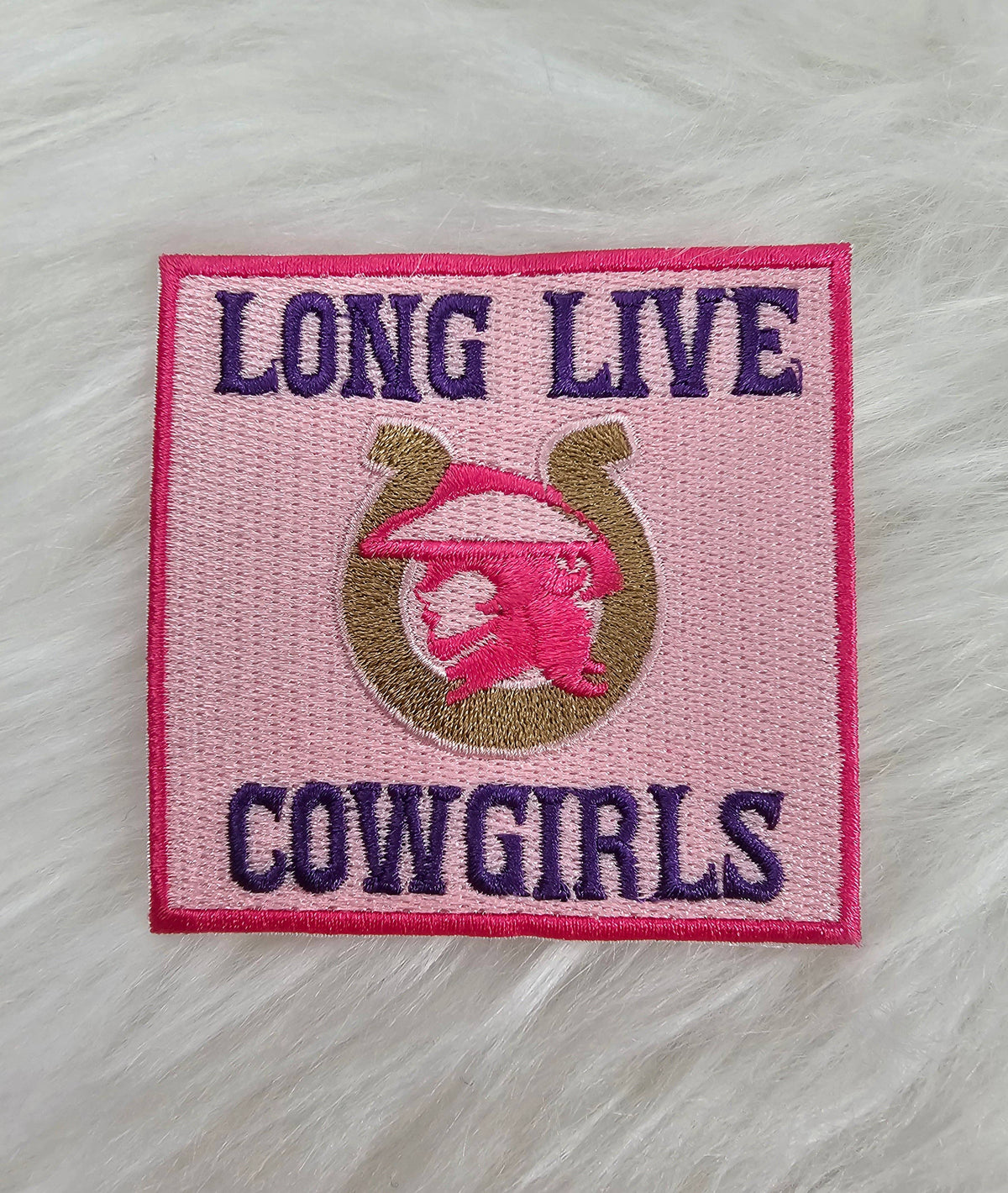 'Long Live Cowgirls' Embroidery Iron On Patch