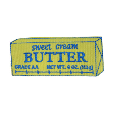 Stick of Sweet Cream Butter, Embroidered Iron on Patch